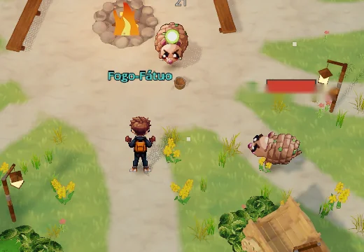 Efeito da skill Fogo-Fátuo no jogo