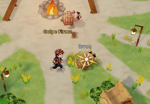 Efeito da skill Golpe Firme no jogo